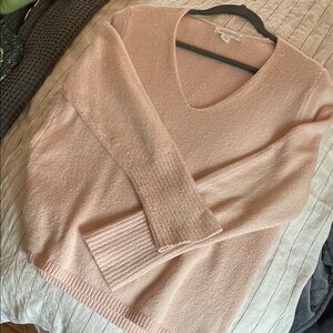 Treasure & Bond Soft Blush V-Neck Sweater